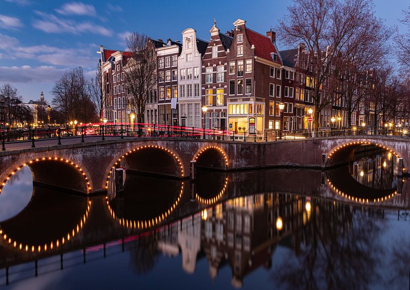 Corner Keizersgracht/Leidsegracht Amsterdam by Remy Kremer