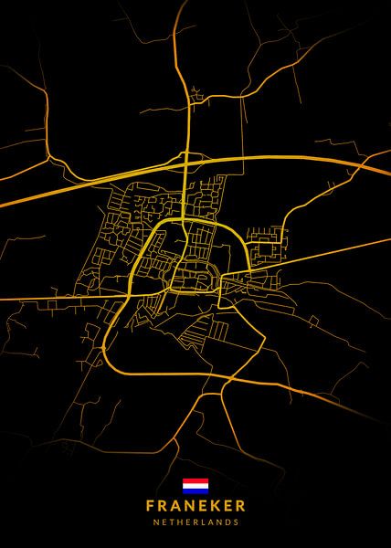 Plan de la ville de Franeker par Kenda Maruyama