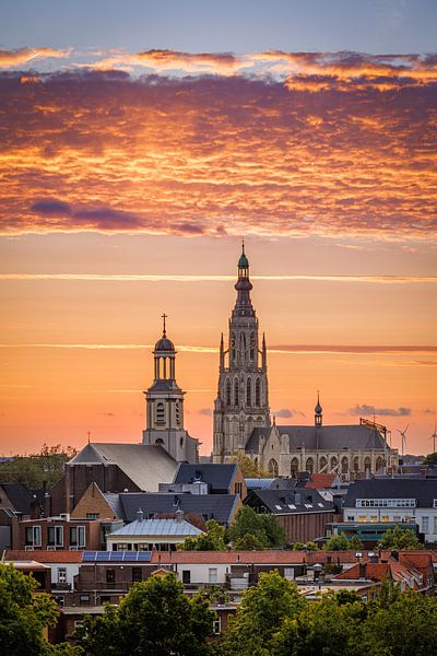 Sunset Grote Kerk - Breda skyline - North Brabant - Netherlands by I Love Breda
