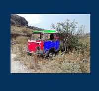 Volkswagenbusje 3 kleuren met rand