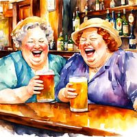 2 sociable ladies in the pub