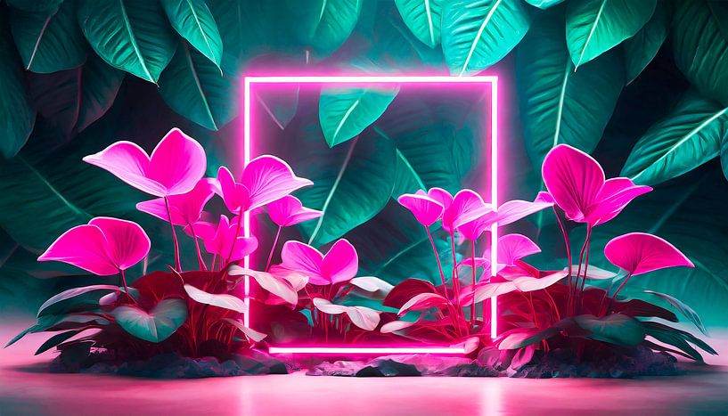 Bloemen met verlichting van Mustafa Kurnaz