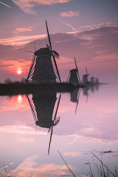 Sunrise Kinderdijk, The Netherlands by Sasja van der Grinten