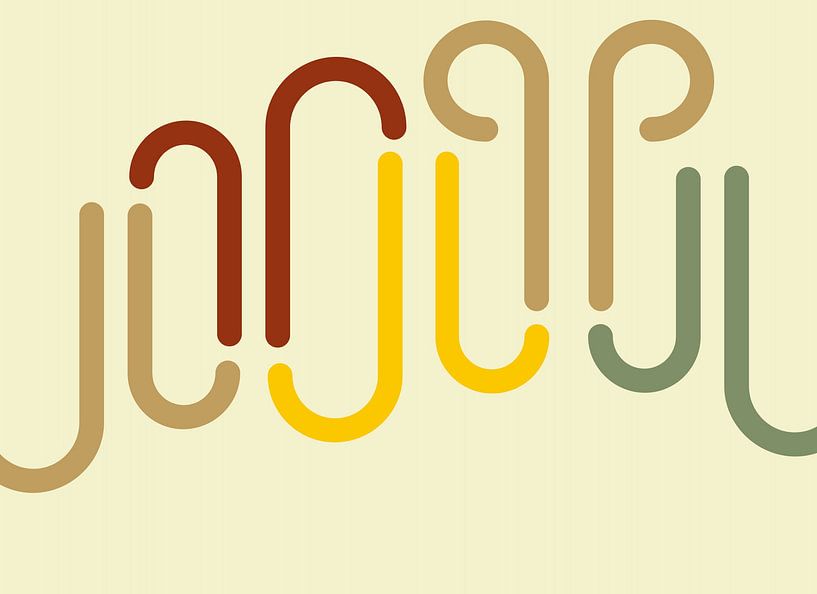 Nordische Retro Geometrie Abstrakt von Mad Dog Art