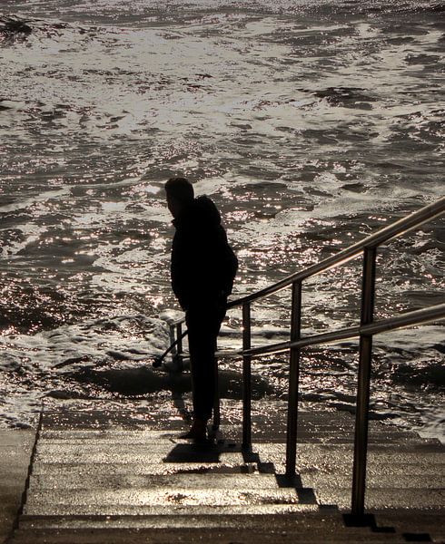 Mann bei das Meer von MSP Canvas