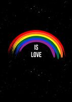 Rainbow is Love - LGBTQ Flag Rainbow Solidarity Wall Decoration