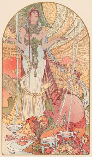 Beschwörungsformel (Salammbo), Alfons Mucha von Meisterhafte Meister