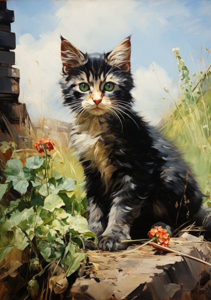 Katze Poster Kunstdruck "Morle" von Niklas Maximilian