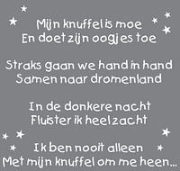 Knuffel is moe canvas, Kinderkamer canvas