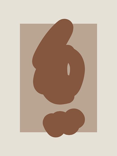 Bold - abstracte vormen in aardse tinten van Daan Bakker