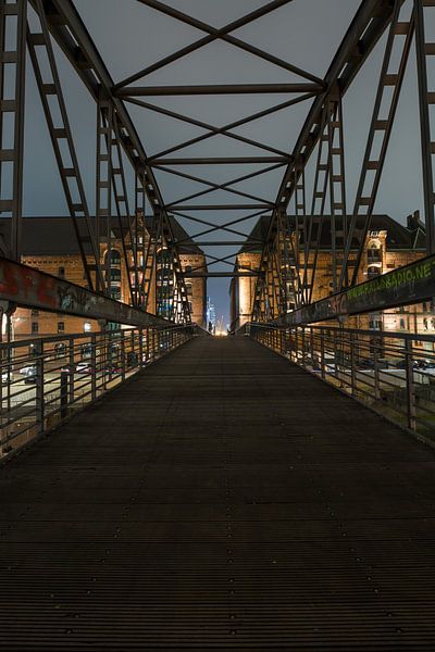 Brug bij de Speicherstadt van Sergej Nickel
