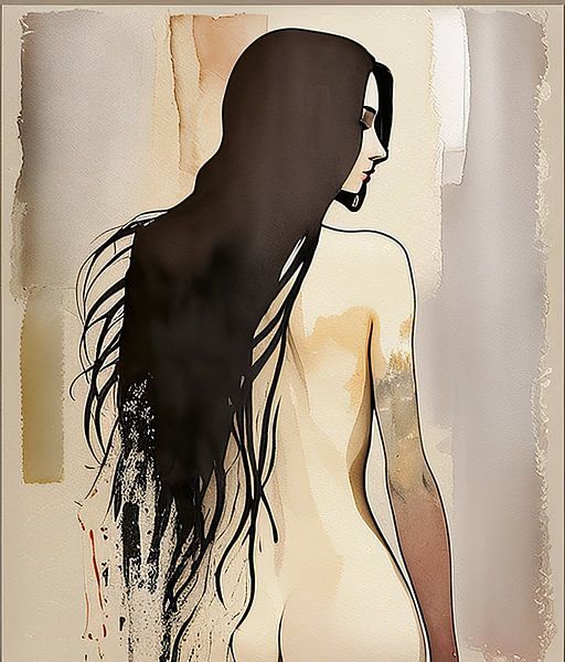 Rücken eines Nacktmodells von Blickfänger Gemälde