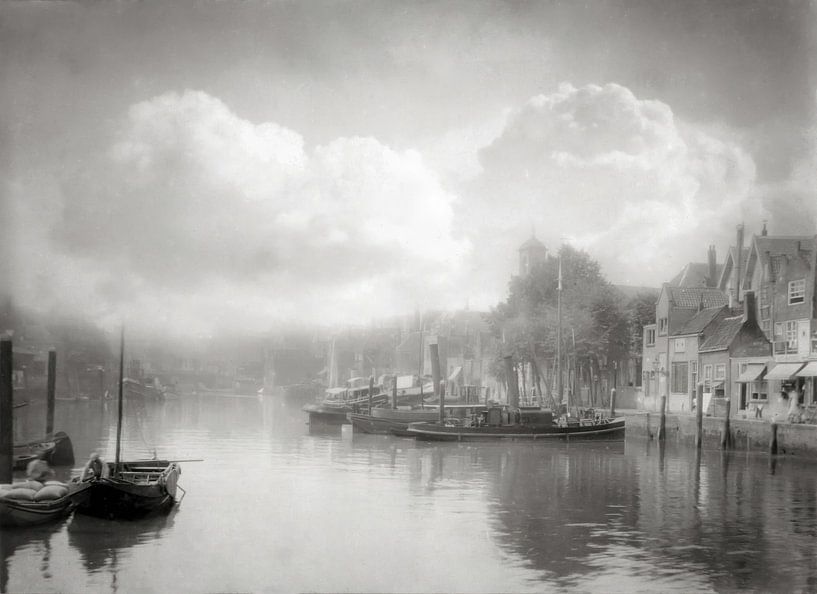Dordrecht, vue du Wijnhaven en 1912 par Affect Fotografie