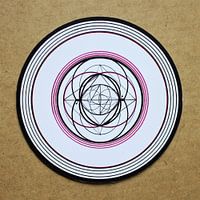 Purple geometric variation of the expanded vescica pisces on a neutral background 