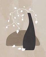 Minimalistisches Stillleben von der Erbsenpflanze