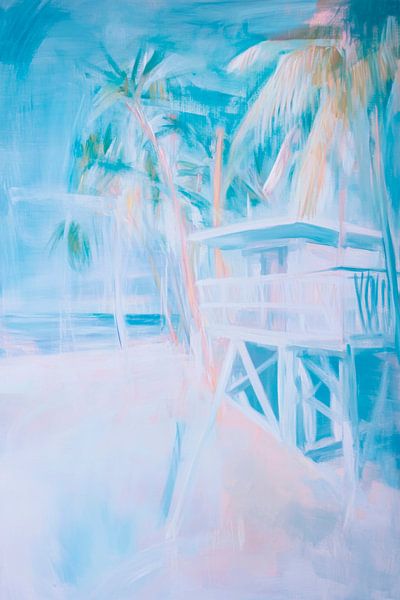 Beach and palm trees by Poster Art Shop