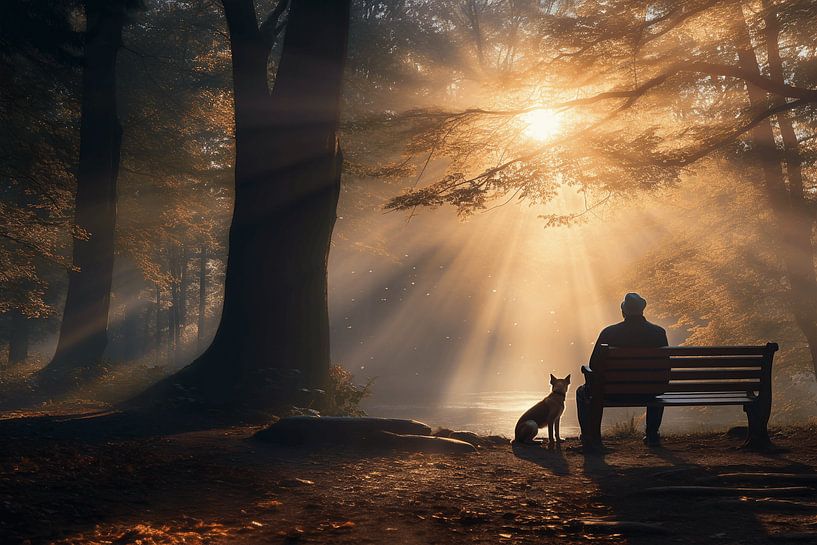 Enjoying autumnal sunshine in a Hague park by Karina Brouwer