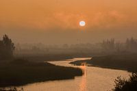 Sunrise on Noorderplassen from the dike