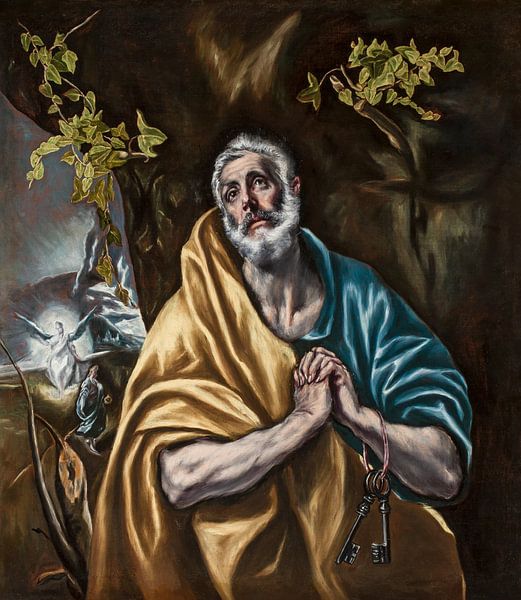 Domenikos Theotokopoulos, Saint Pierre pénitent, vers 1590 par Atelier Liesjes