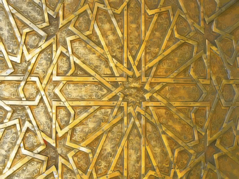 282. Gold star fabric by Domstad Rudie