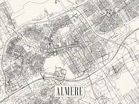 Plan de la ville d'Almere - Ville - Version allégée - Carte