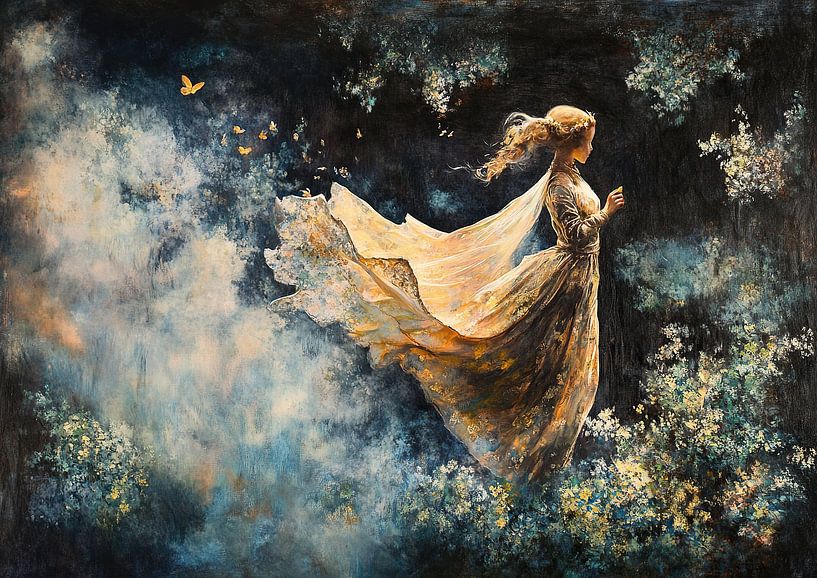 Golden Dress Forest by ARTEO Paintings