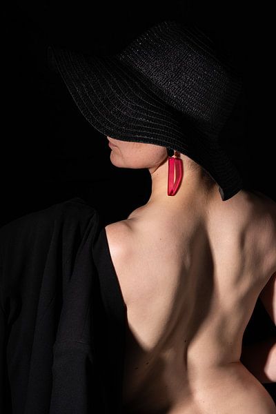 Mysterious woman with hat by Werner Lerooy