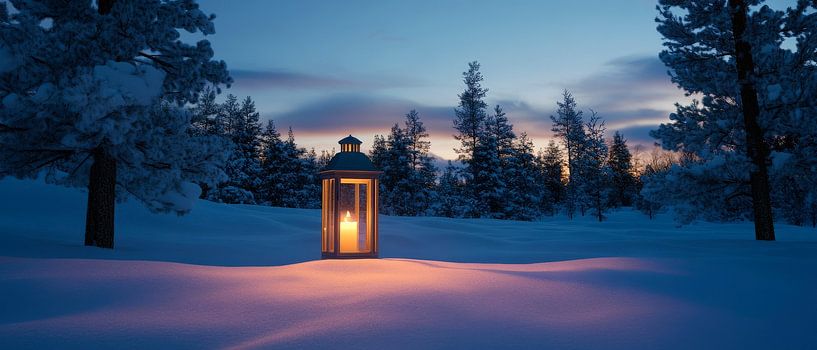 Winterliche Lichtstrahlen von Poster Art Shop