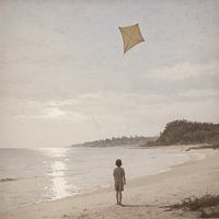 Kite flying by the Sea