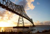 Coucher de soleil sur le pont d'Astoria