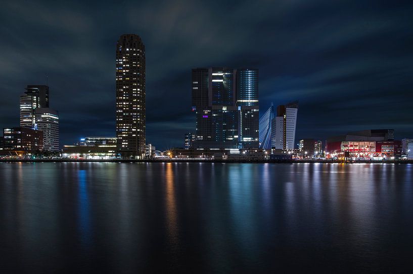 Kop van Zuid, Rotterdam bei Nacht von Arjen Roos