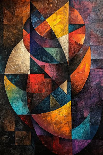 Abstraktes buntes Spektrum Mosaik von Kunst Laune