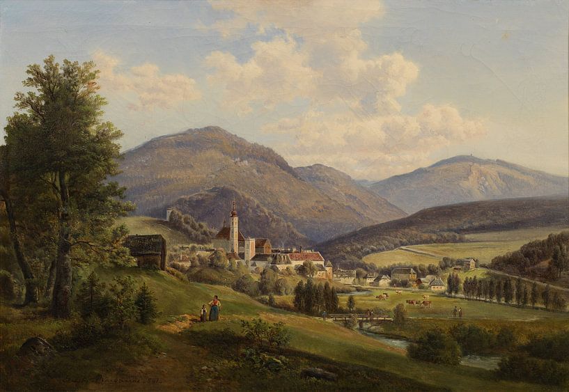 Gustav Barbarini, View of Heiligenkreuz, 1881 by Atelier Liesjes