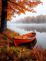 Das Boot im herbstlichen Zauber, de boot in herfstmagie