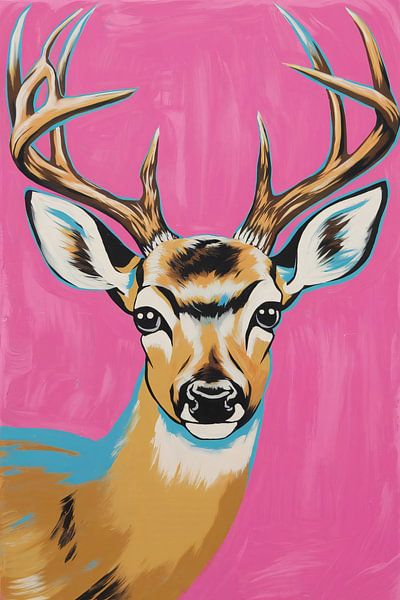 Hirsche im Pop-Art-Stil von Art & Soul Creations