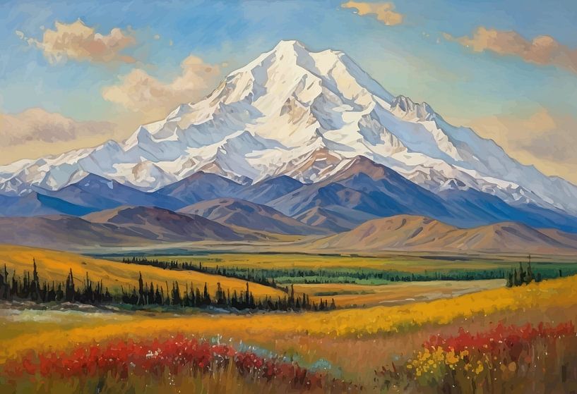 Paysage de la montagne Denali par MIROKKU