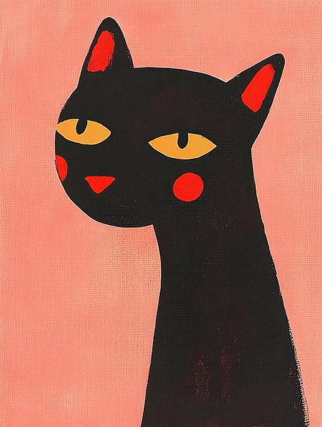 Chat noir mystique par Franka Poulain