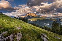 Mountain summer with clouds playing around the Watzmann