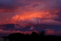 Ciel rose au Botswana