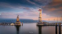 Entrance to the harbour of Lindau on Lake Constance