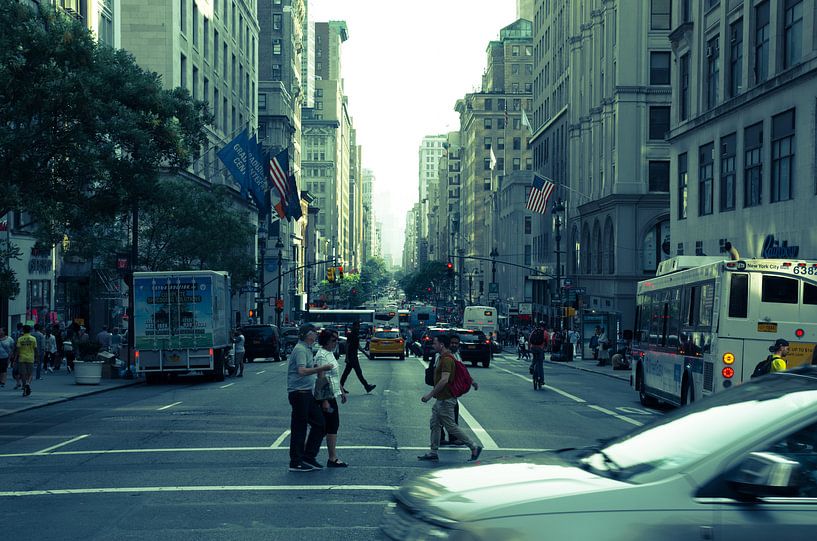 New York Manhattan straatbeeld von Hans Wijnveen