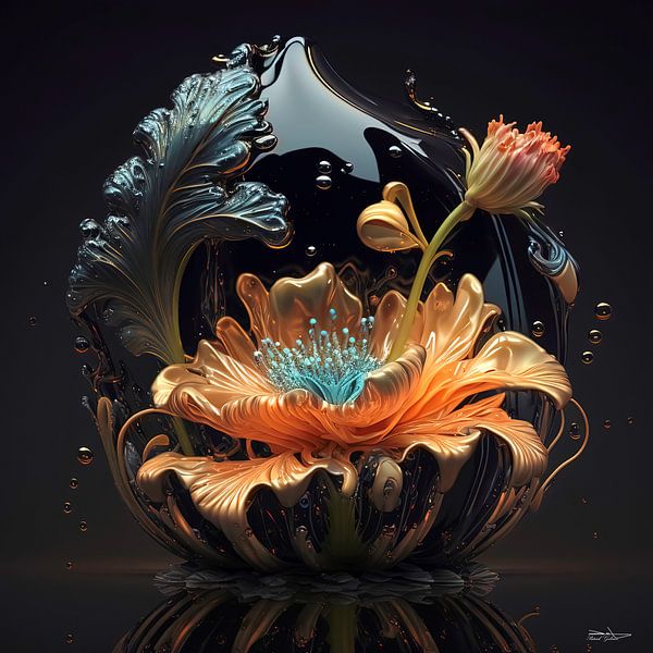 flowers with water by Gelissen Artworks