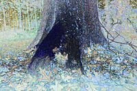 Artistic autumn tree