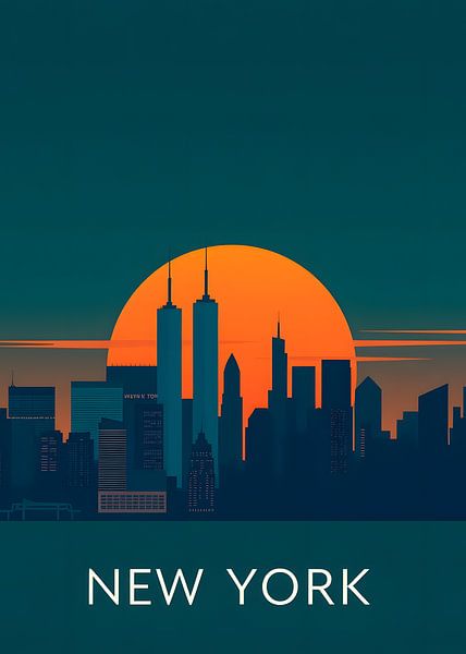 Skyline bei Sonnenuntergang von rendy okta