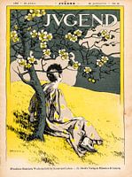 Jugendstil, Couverture de magazine vintage Jugend 30 avril 1898