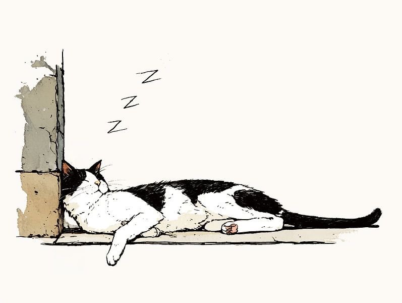 ZZZ - The Sleeping Cat by Karina Brouwer