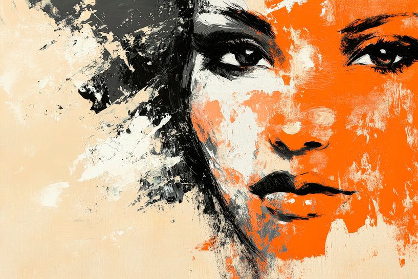 Künstlerisches Porträt in lebhaften Farben von Poster Art Shop