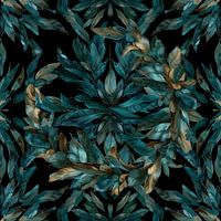 Grüner Atem: Kreisförmiges Eichenlaub-Mandala