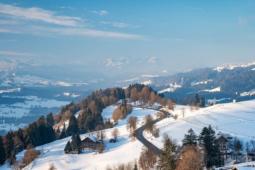 Kapf Blick von Oberstaufen auf Säntis von Leo Schindzielorz