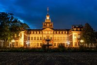 Das Schloss Philippsruhe bei Nacht